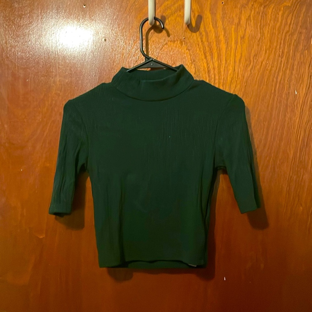 Zara Green Half Sleeve Top